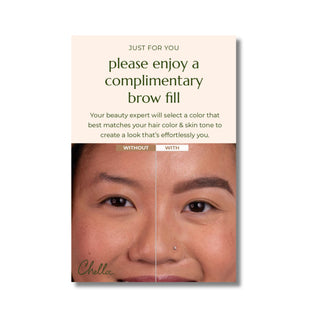 550014 complimentary brow fill card age group 25-35 (50pk)